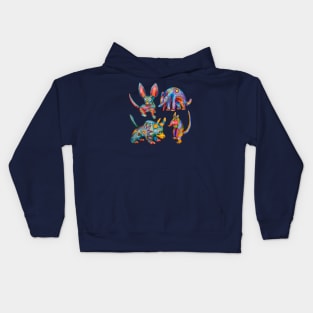 Dia de muertos animals Kids Hoodie